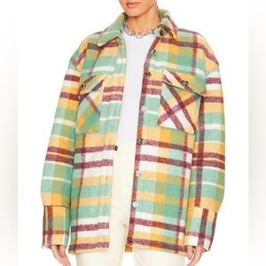Simon Miller Orgi Shacket in Astronomer Plaid-Large